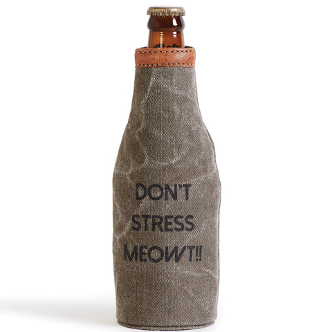 Don't Stress Canvas Bottle Koozie