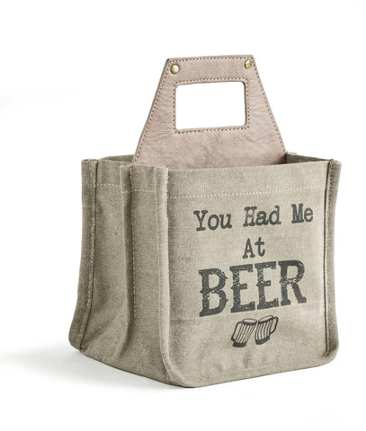 You Had Me at Beer 6 Pack Canvas Tote