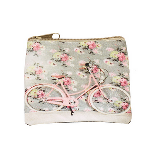 Floral Bicycle Coin Purse