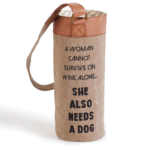 A Girl & Her Dog Wine Tote