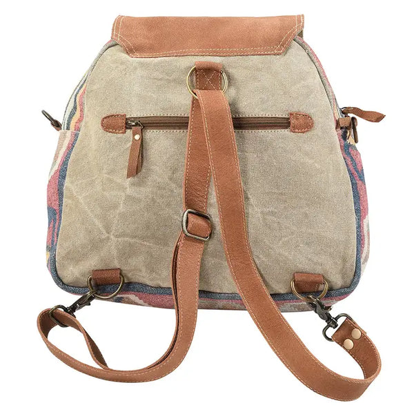 Multi Stripe Backpack/Crossbody Flap Over Backpack