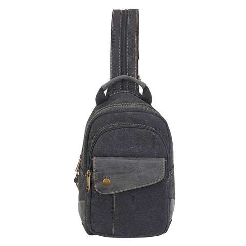Washed Canvas Sling/Backpack Charcoal Bag
